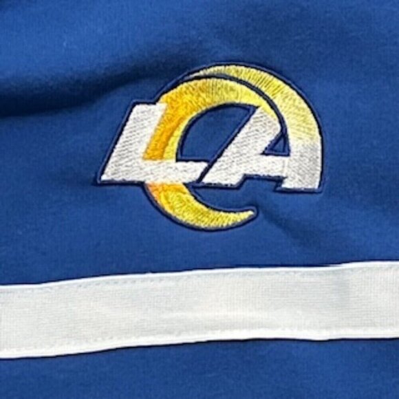 NEW LA Rams Football Team Color Block Hoodie Logo Embroidered Men's Size Medium - Picture 4 of 11